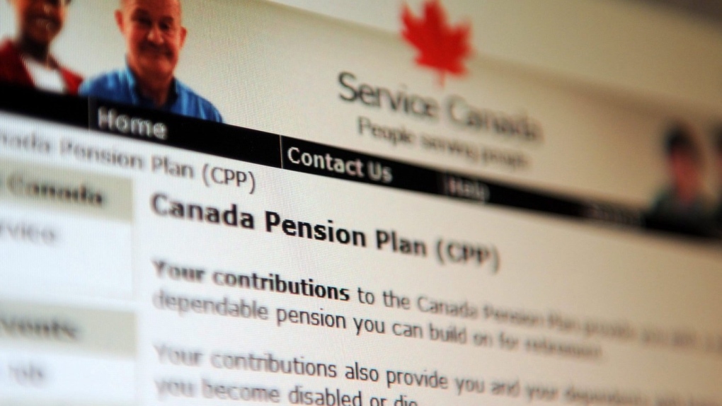 Information regarding CPP is displayed on the Service Canada website in Ottawa on Tuesday, Jan. 31, 2012. THE CANADIAN PRESS/Sean Kilpatrick 