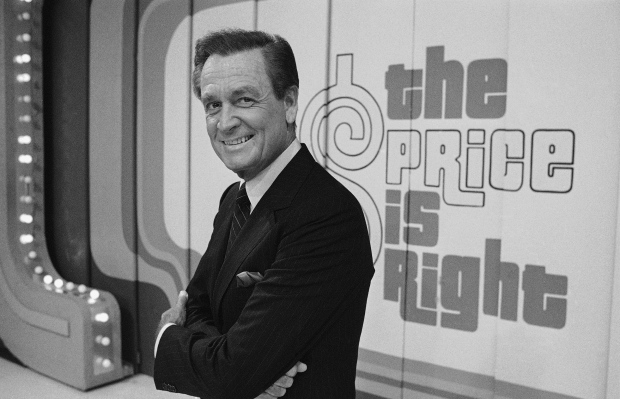 Television host Bob Barker appears on the set of his show, 'The Price is Right' in Los Angeles on July 25, 1985. (AP Photo/Lennox McLendon, File)