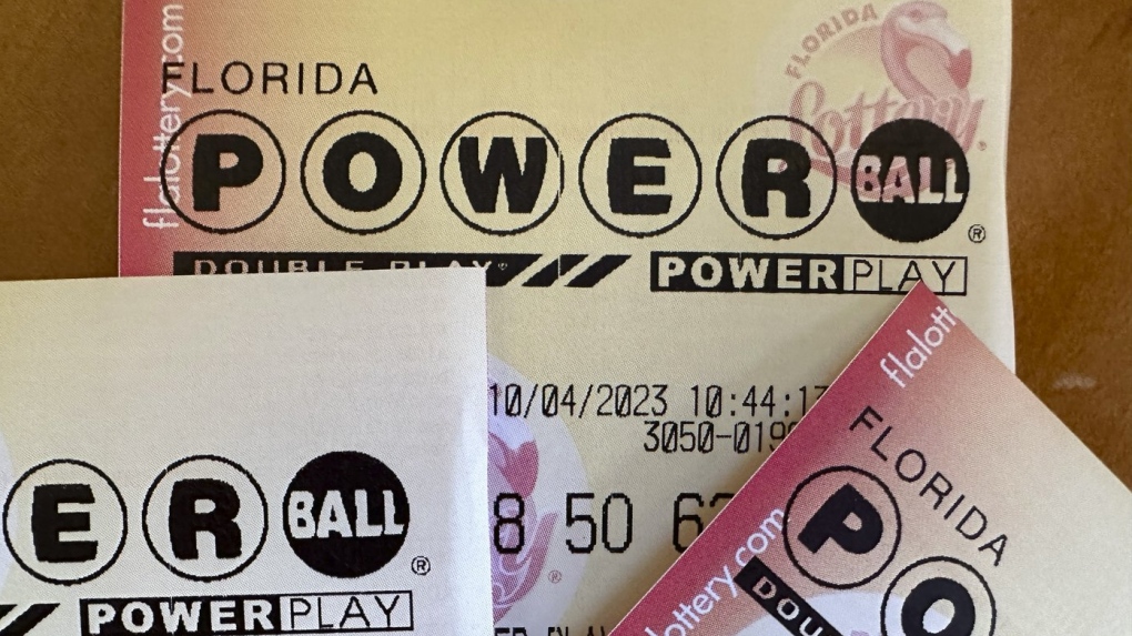 Powerball lottery tickets are displayed Oct. 4, 2023, in Surfside, Fla. (AP Photo/Wilfredo Lee, File)