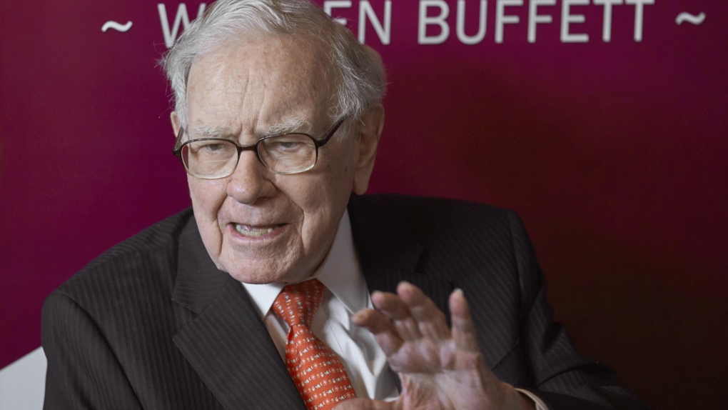 Warren Buffett, chairman and CEO of Berkshire Hathaway, speaks during a game of bridge following the annual Berkshire Hathaway shareholders meeting in Omaha, Neb. on May 5, 2019. (AP Photo/Nati Harnik, File)